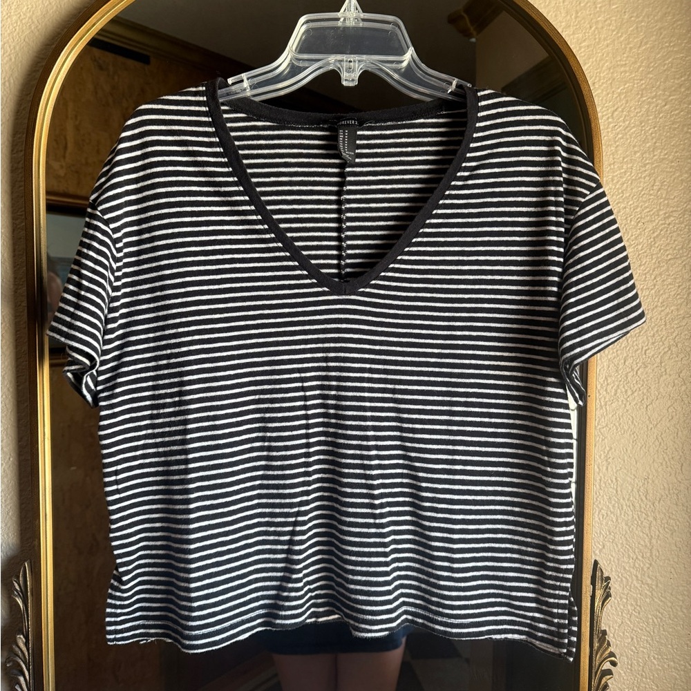 F21 Stipe Crop Top